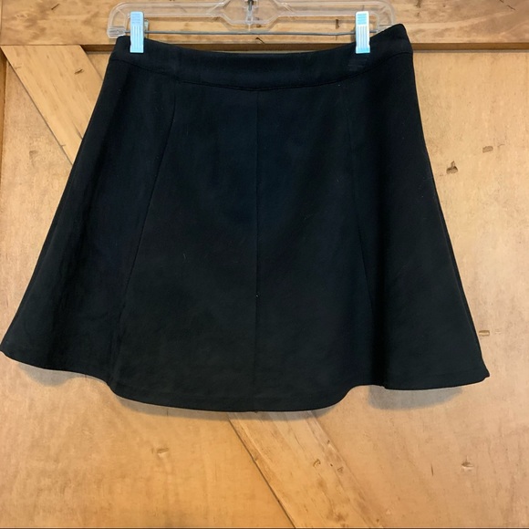 Black Suede Mini Skirt - Picture 3 of 3